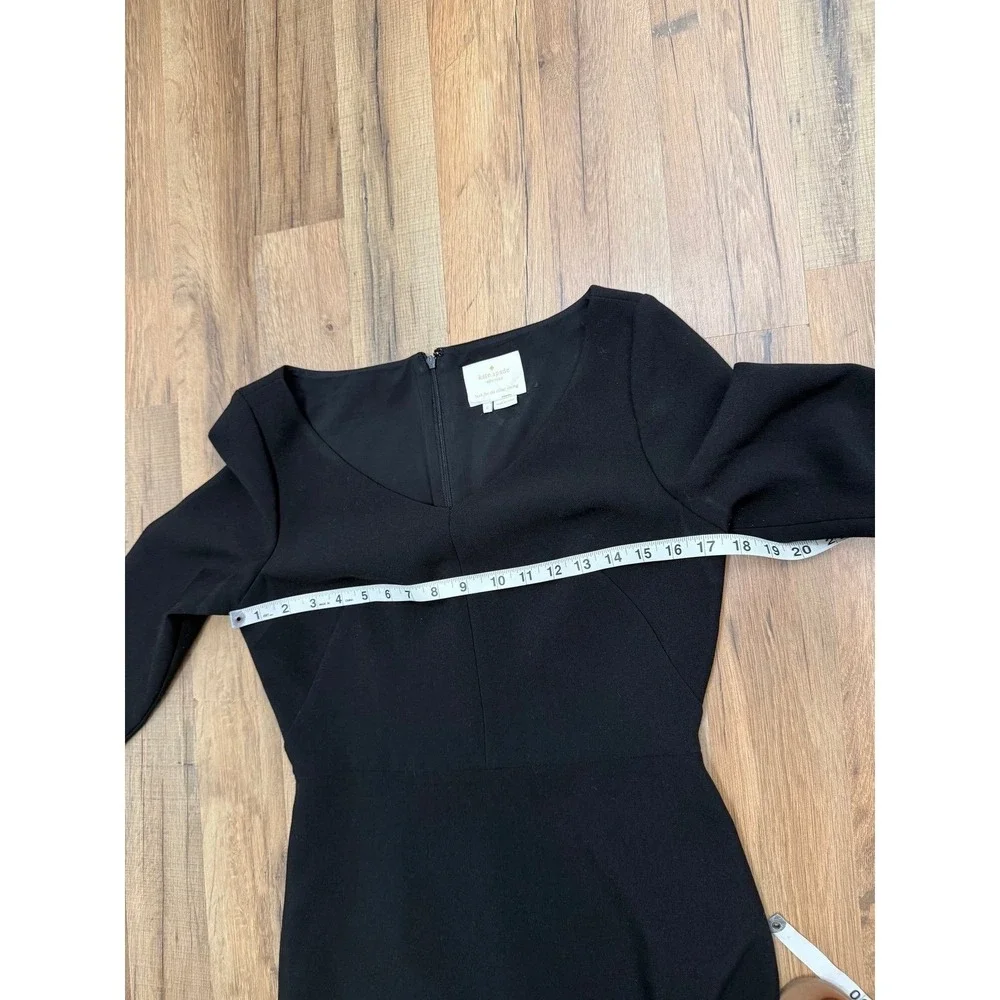 Kate Spade New York Black Scallop Hem Fit & Flare Dress Size 6